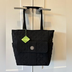 Vera Bradley Classic Black Microfiber Tablet Tote